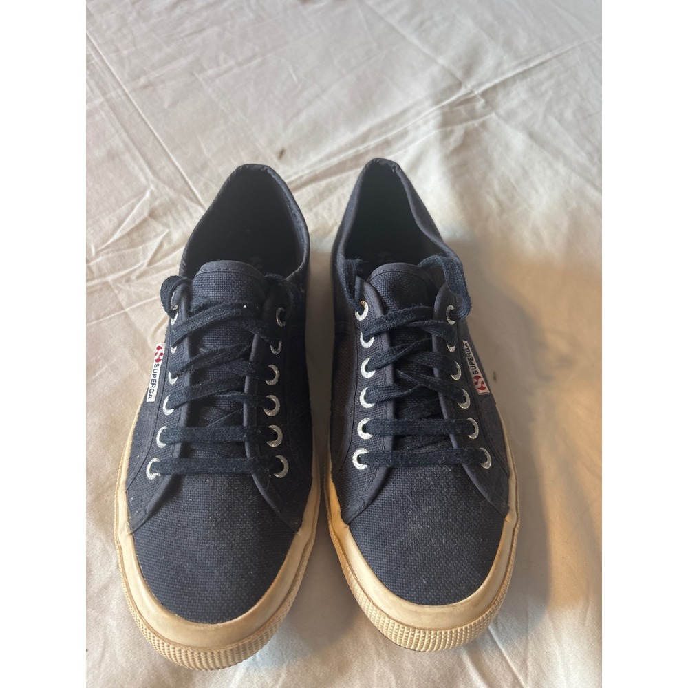 Superga 2750 Cotu Classic Sneakers Womens Navy Blue Good Canvas Low Top